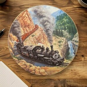 Vintage‎ Train Decorative Plate Above the Canyon, The Golden Age